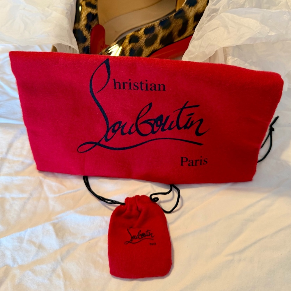 Christian Louboutin Doracora 100 Patent Leather Leopard Heels - Size 42 - Picture 7 of 8